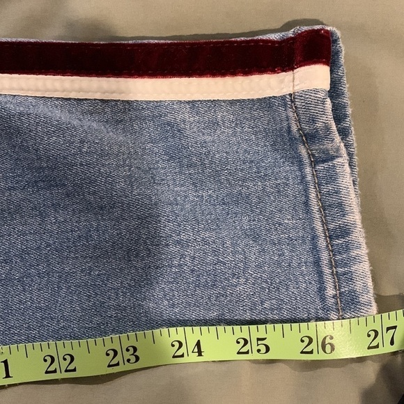 Joe’s High Rise Skinny Ankle. Style: “The Charlie”. Maroon&White Side Stripe/W25 - Picture 8 of 11